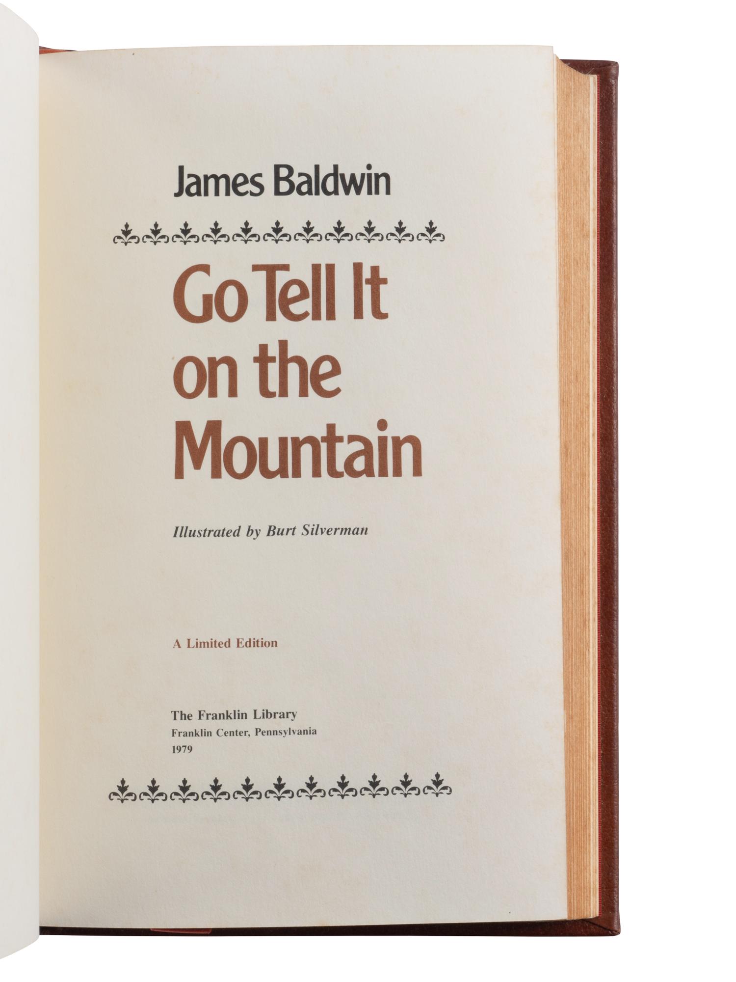 BALDWIN, James (1924-1987). Go Tell It On the Mountai n. Franklin Center, Pennsylvania: The Franklin Library, 1979.