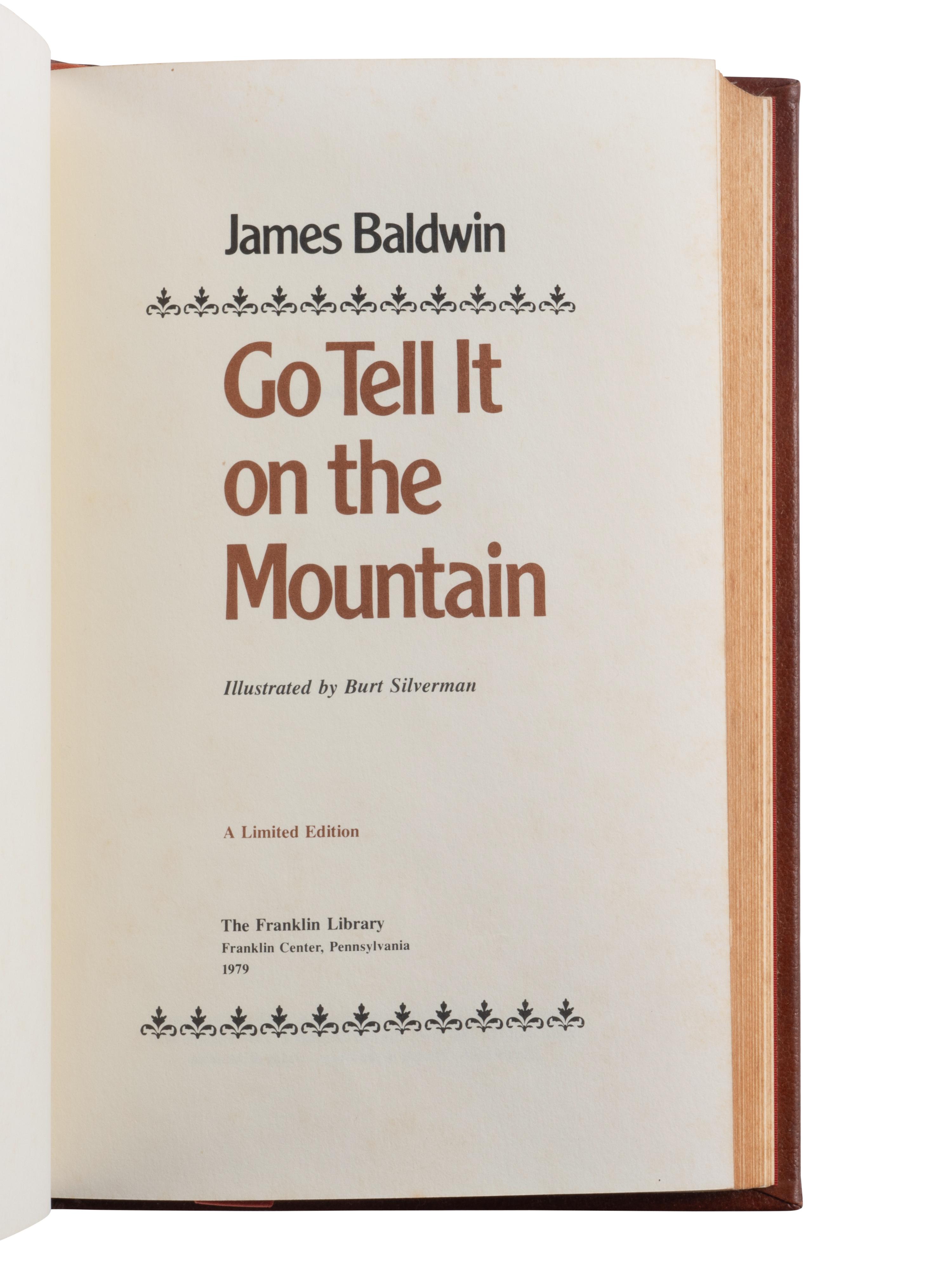 BALDWIN, James (1924-1987). Go Tell It On the Mountai n. Franklin Center, Pennsylvania: The Franklin Library, 1979.