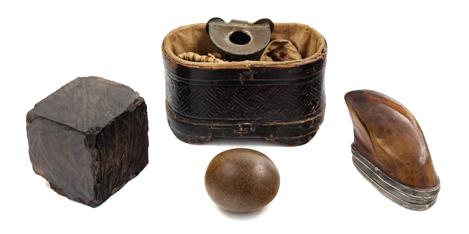 A Collection of Four Table Articles Width of largest 6 1/4 inches. — 19TH CENTURY AND LATER