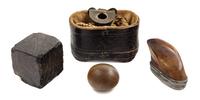 A Collection of Four Table Articles Width of largest 6 1/4 inches. — 19TH CENTURY AND LATER