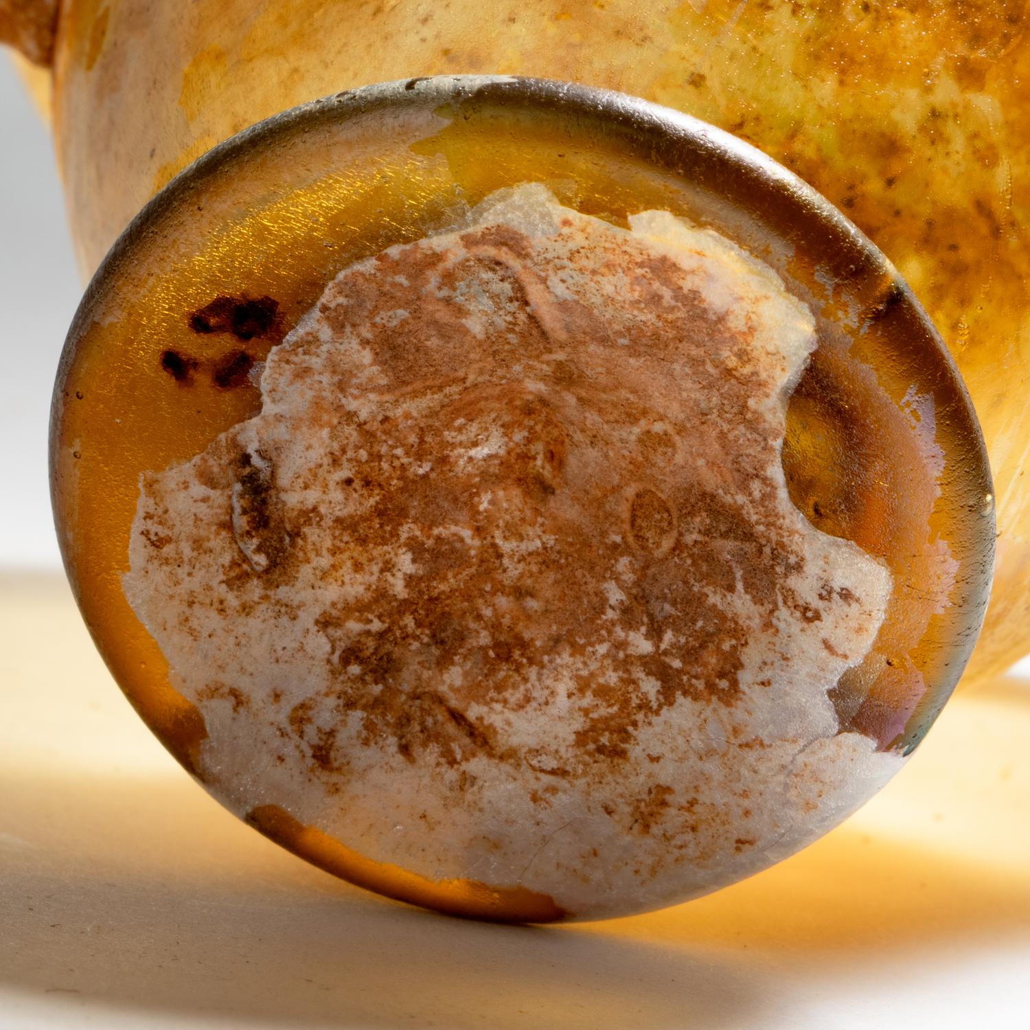 A Roman Yellow Glass Skyphos