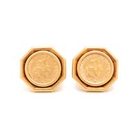 BVLGARI, US $1 LIBERTY COIN CUFFLINKS