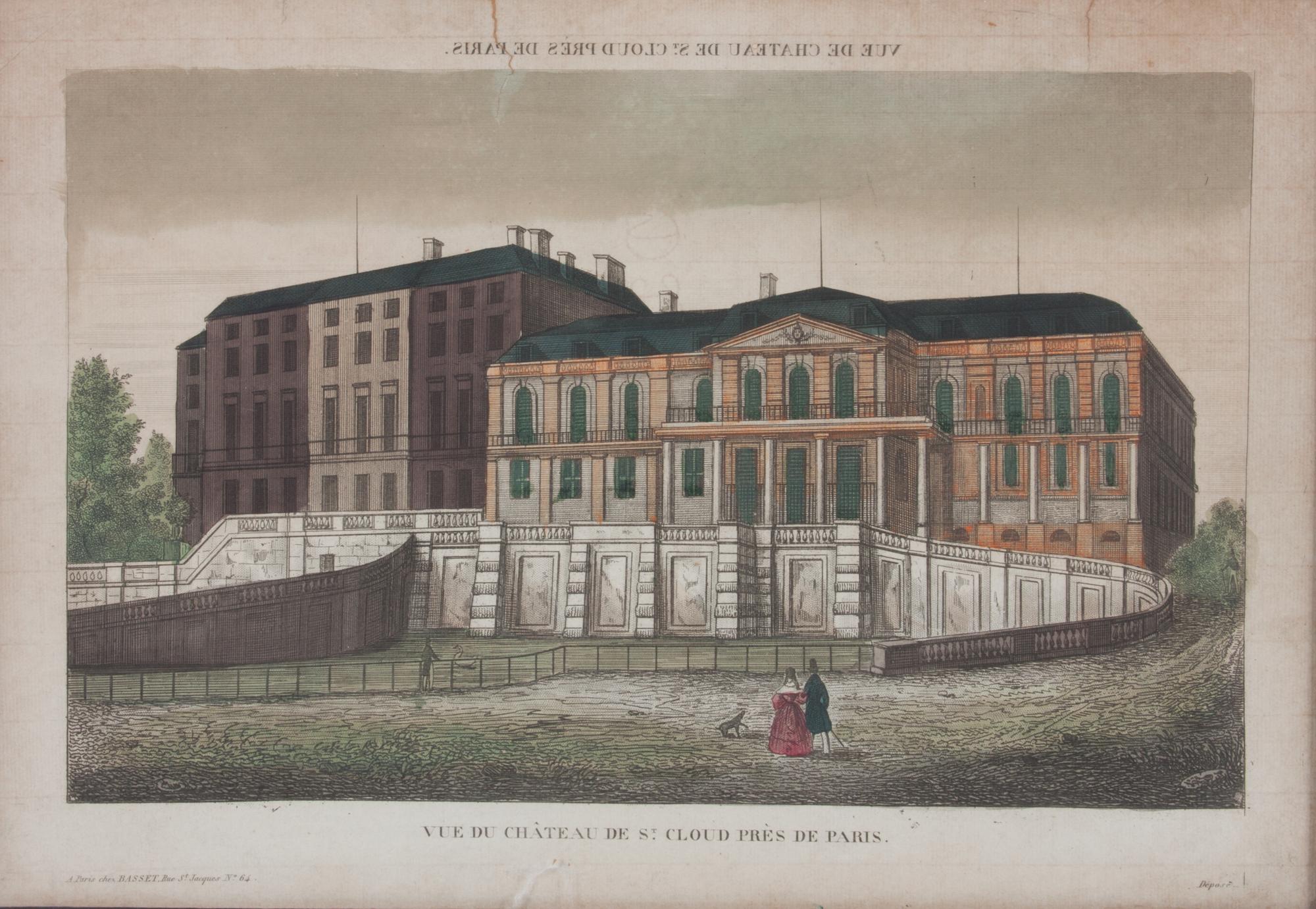 A Set of Four Hand-colored Engravings Each: 12 x 16 1/8 inches.