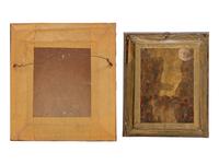Two Ecclesiastical Silk Framed Works (19th Century)