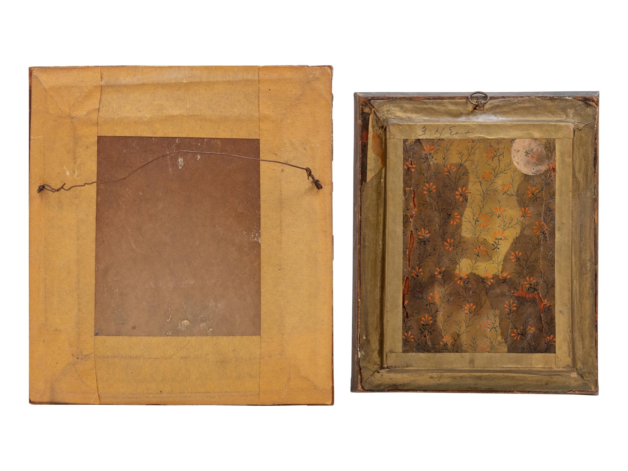 Two Ecclesiastical Silk Framed Works (19th Century)