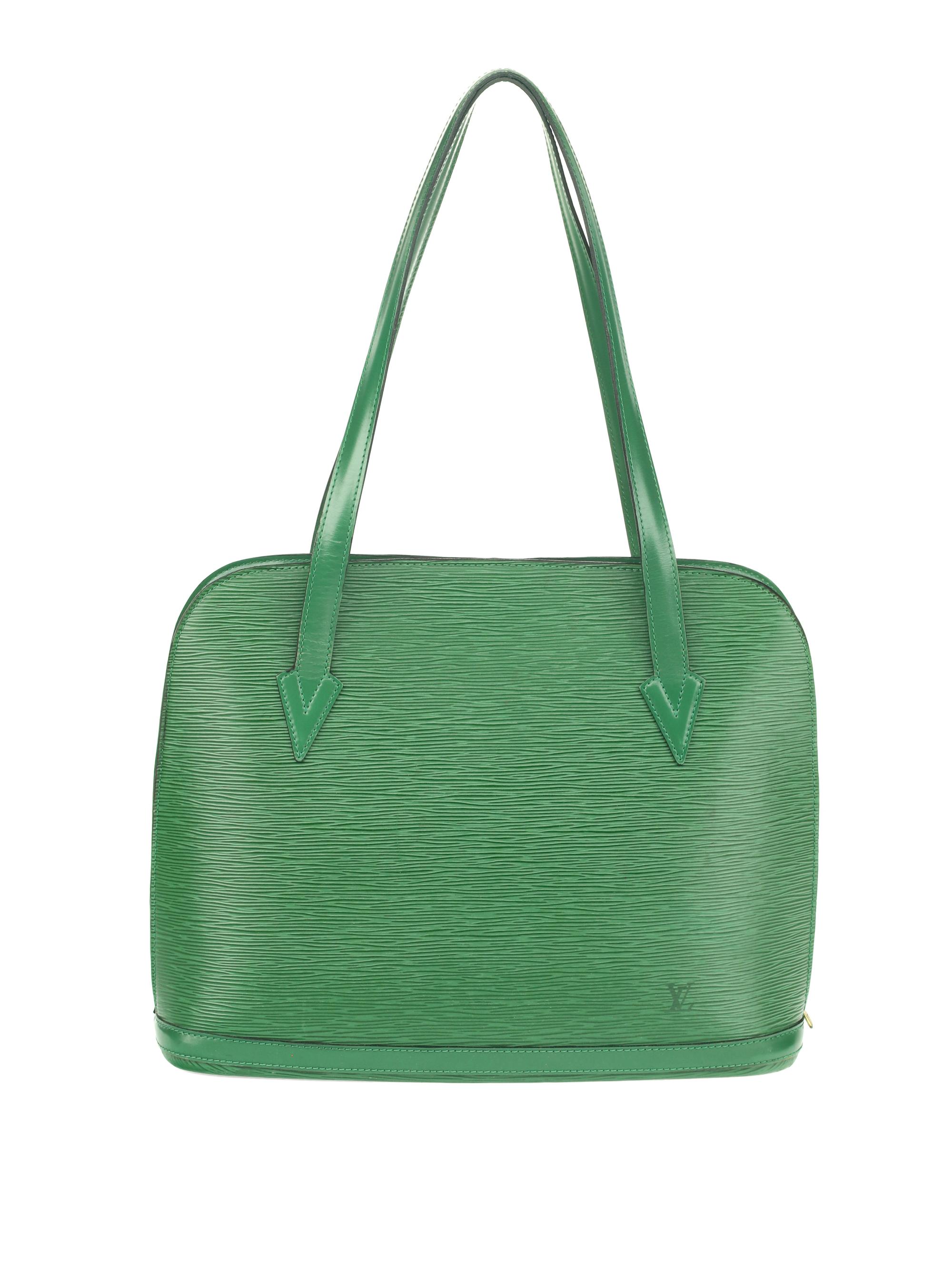 LOUIS VUITTON, GREEN EPI LUSSAC BAG