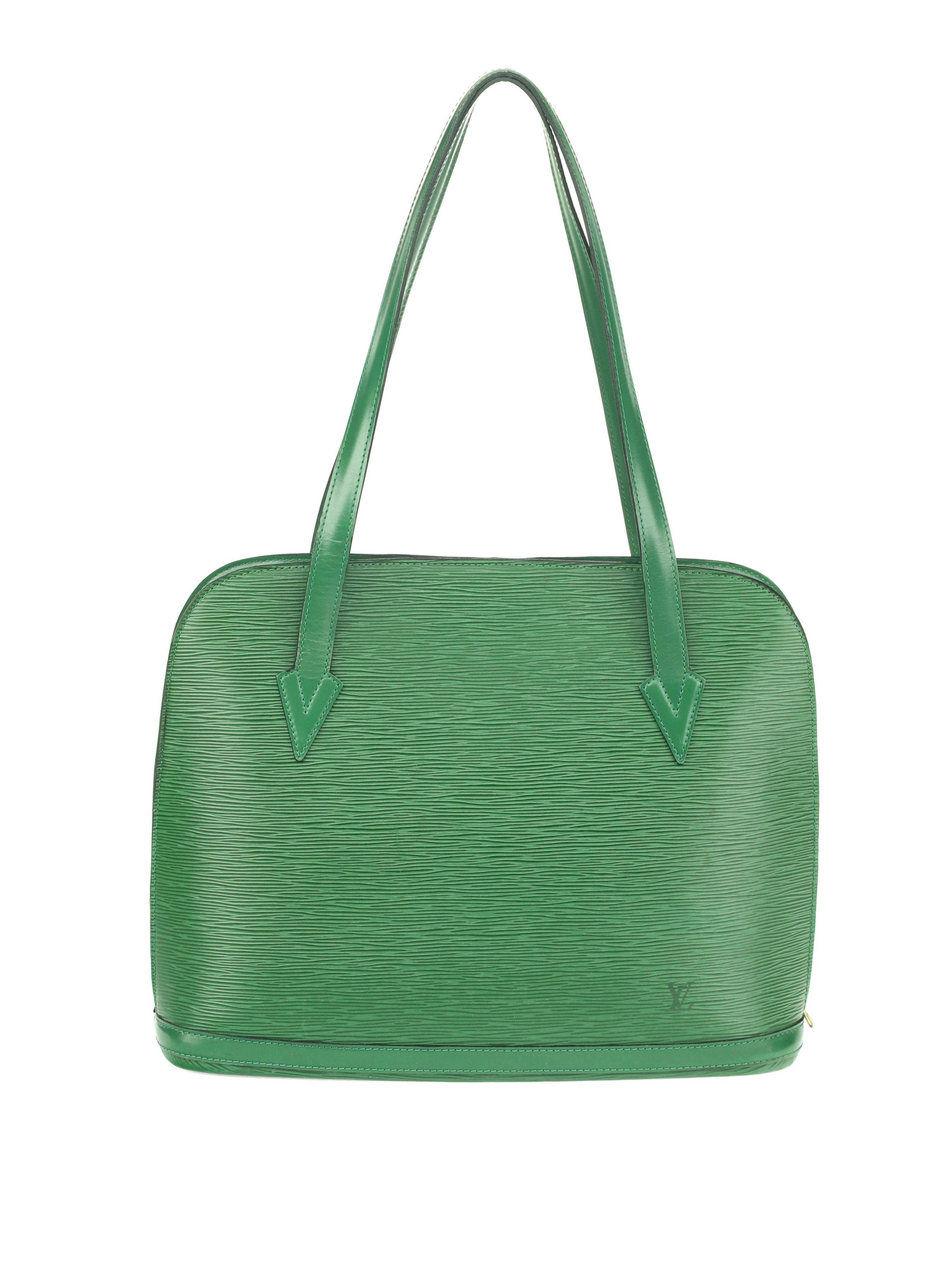 LOUIS VUITTON, GREEN EPI LUSSAC BAG