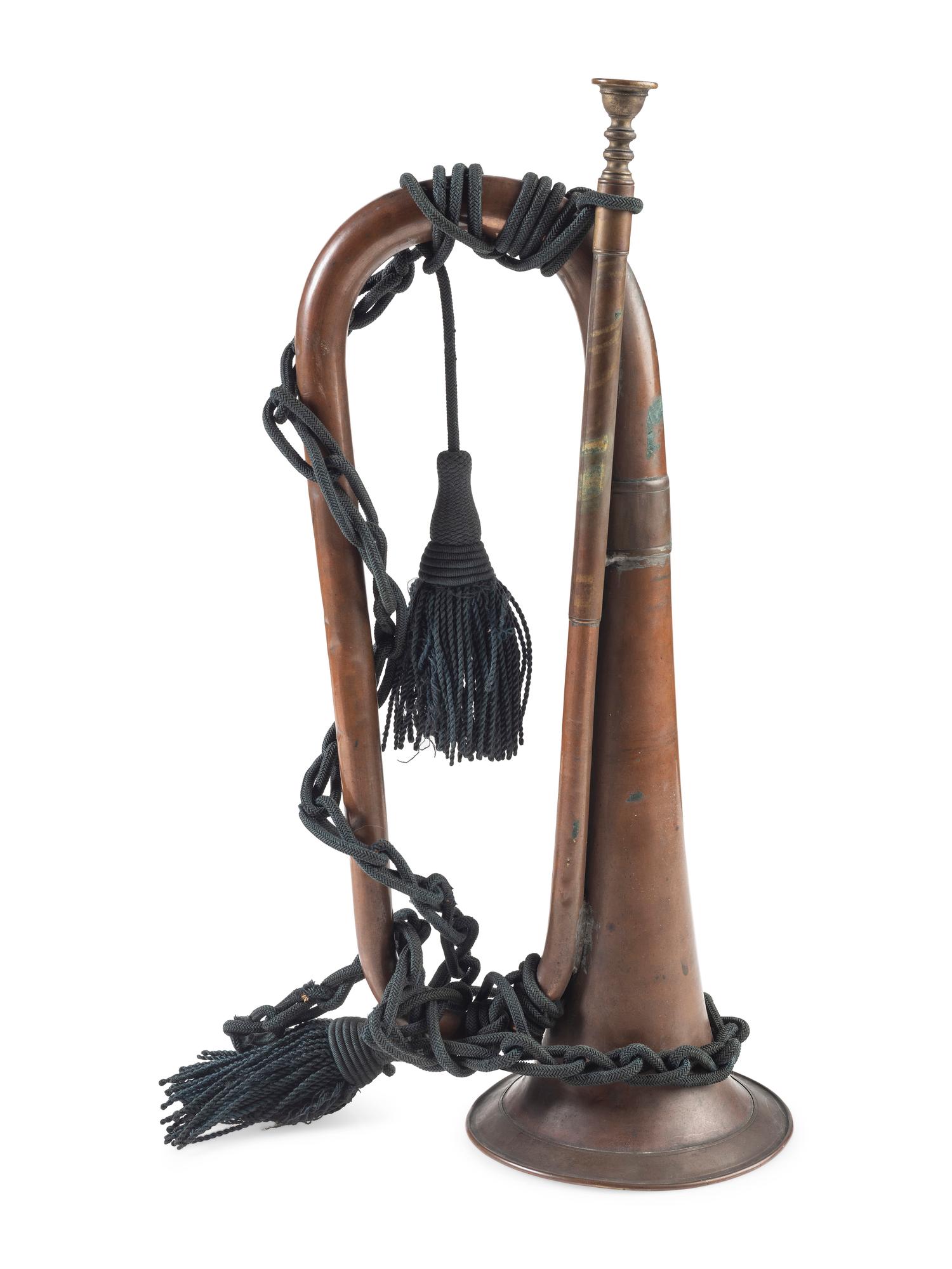 US Regulation bugle with infantry cords.