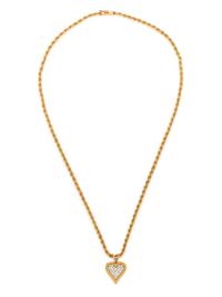 YELLOW GOLD AND DIAMOND HEART PENDANT/NECKLACE