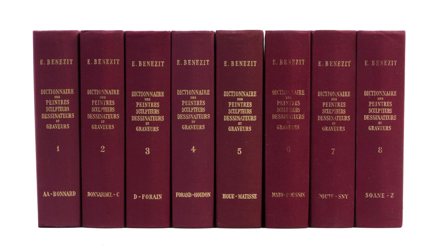 BENEZIT, E. Dictionnaire critique et documentaire des peintres, sculpteurs, dessinateurs et graveurs... S.l., 1966. 8 vols. Limited ed.