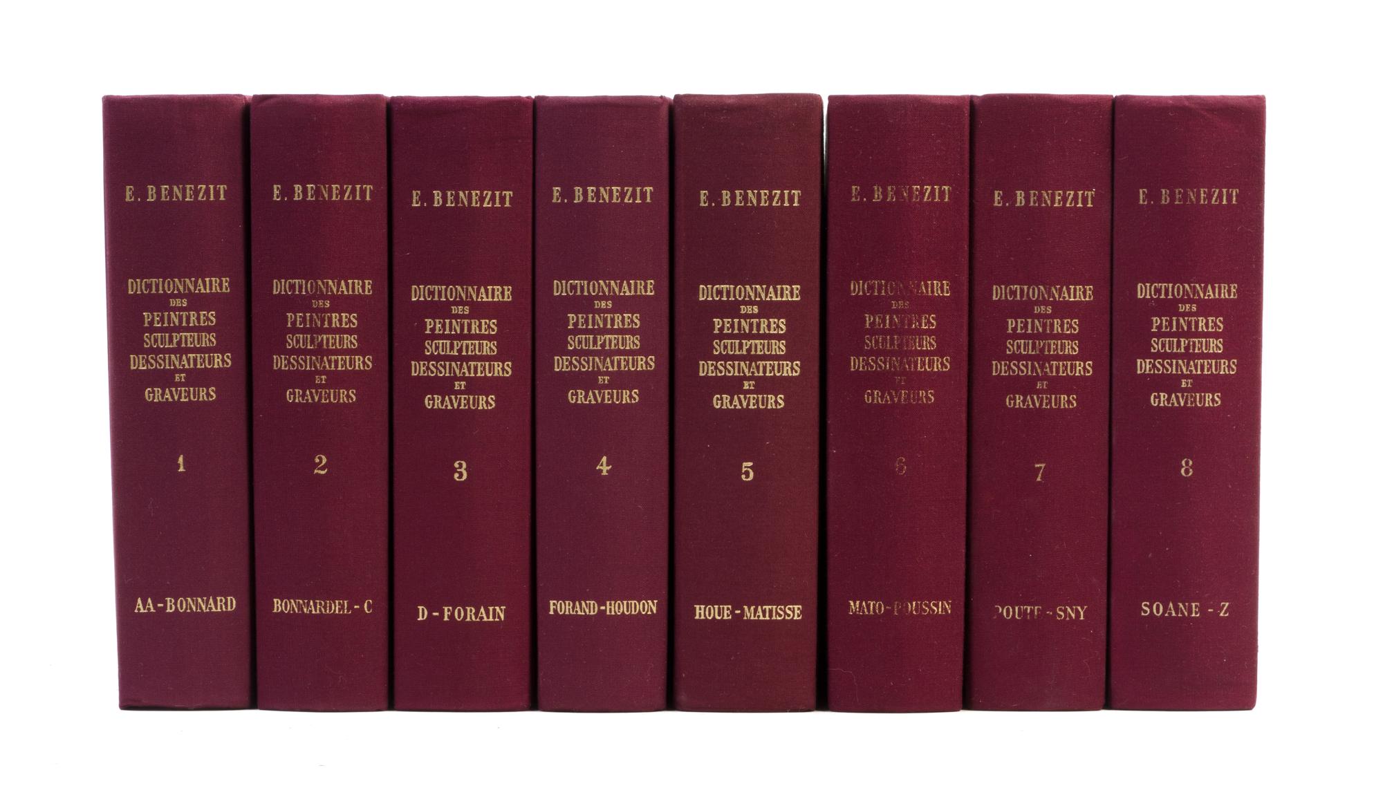 BENEZIT, E. Dictionnaire critique et documentaire des peintres, sculpteurs, dessinateurs et graveurs... S.l., 1966. 8 vols. Limited ed.