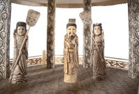 A Monumental Chinese Bone-Veneered Model of an Archaic Ritual Vessel with a Pagoda