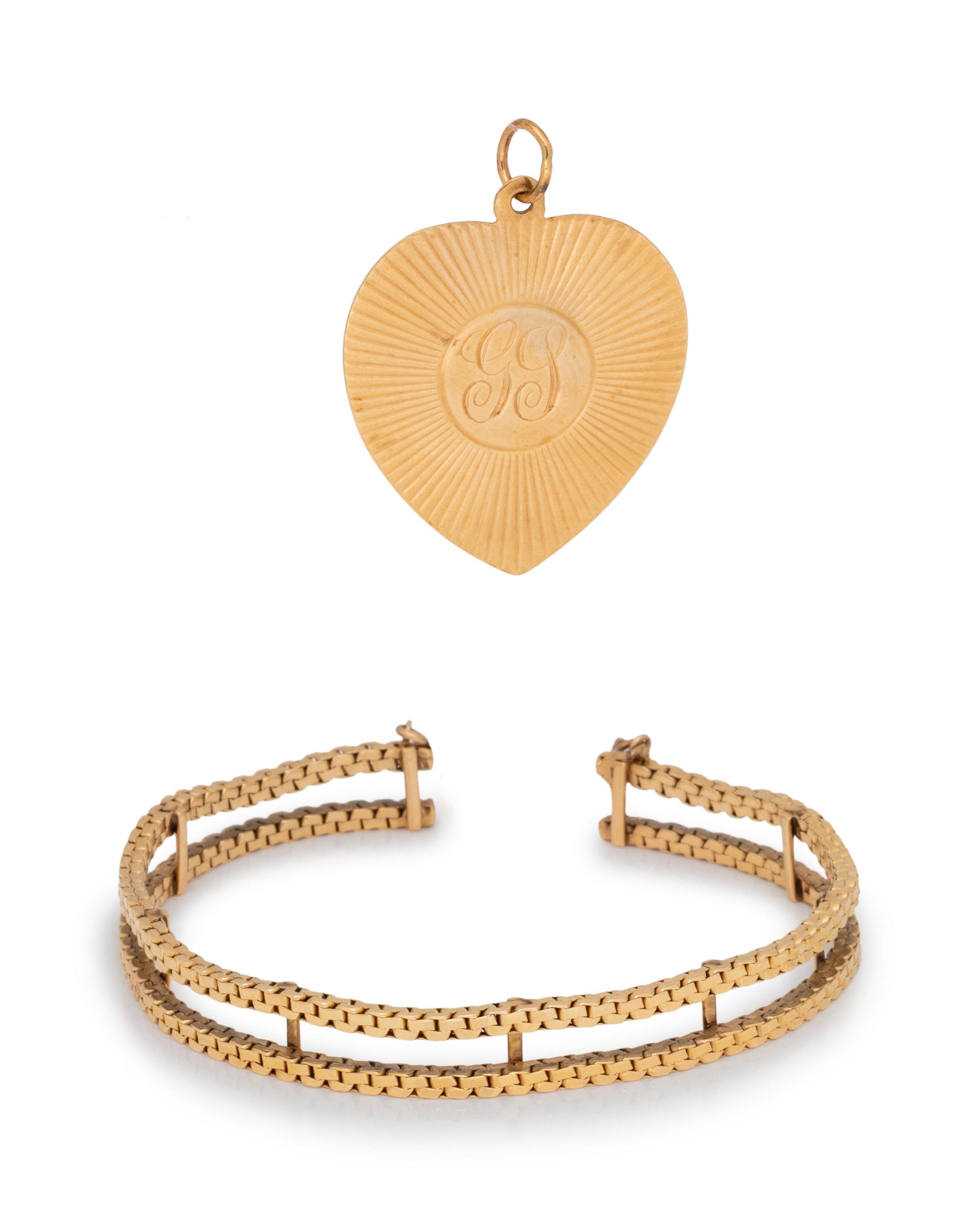 A Collection of Yellow Gold Jewelry,