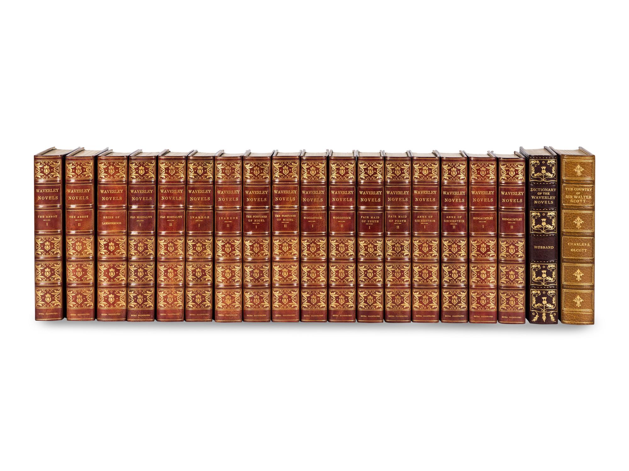 [BINDINGS]. SCOTT, Walter, Sir (1771-1832). Waverley Novels . Edinburgh: T. and A. Constable for T.C. and E.C. Jack Causewayside, 1901.