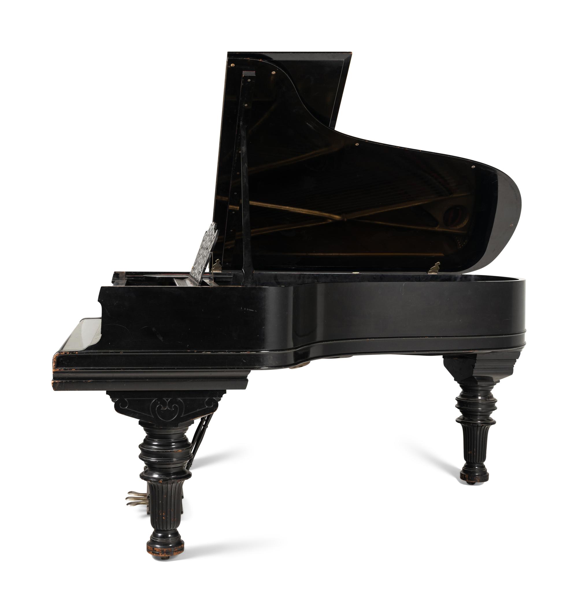 A Steinway and Sons Ebonized Grand Piano