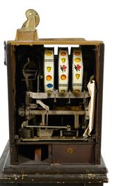 A Mills Gooseneck 25-Cent Jackpot Slot Machine