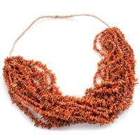 Pueblo Seventeen Strand Branch Coral Necklace