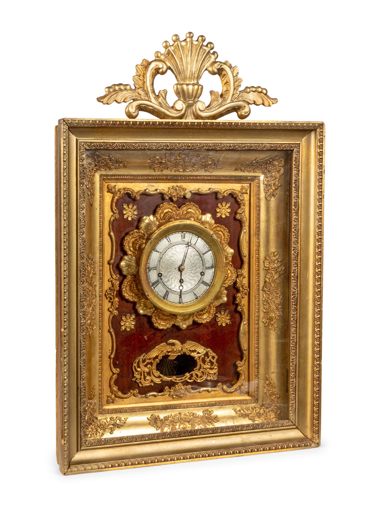 An Austrian Giltwood Wall Clock
