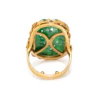 HIGH KARAT YELLOW GOLD AND JADE RING