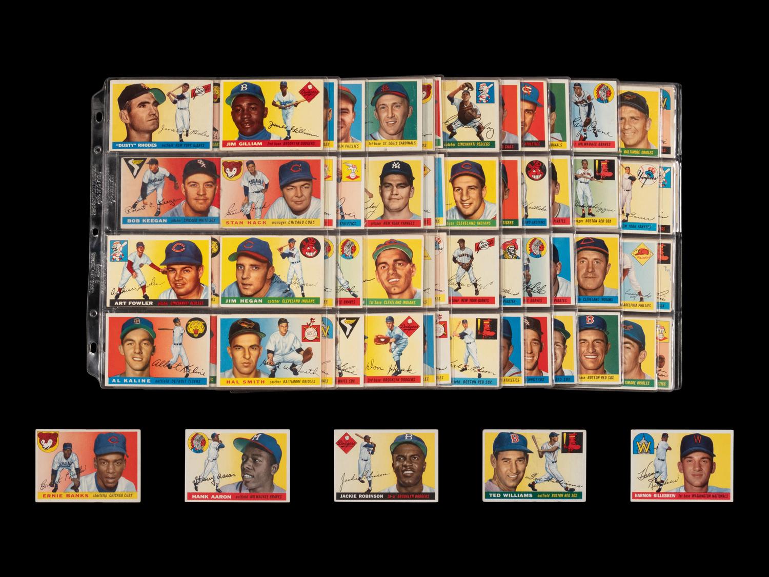 A Near Set of 1955 Topps Baseball Cards (203/206)