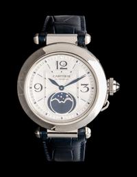 CARTIER, REF. WSPA0030 STAINLESS STEEL 'PASHA' MOONPHASE WATCH