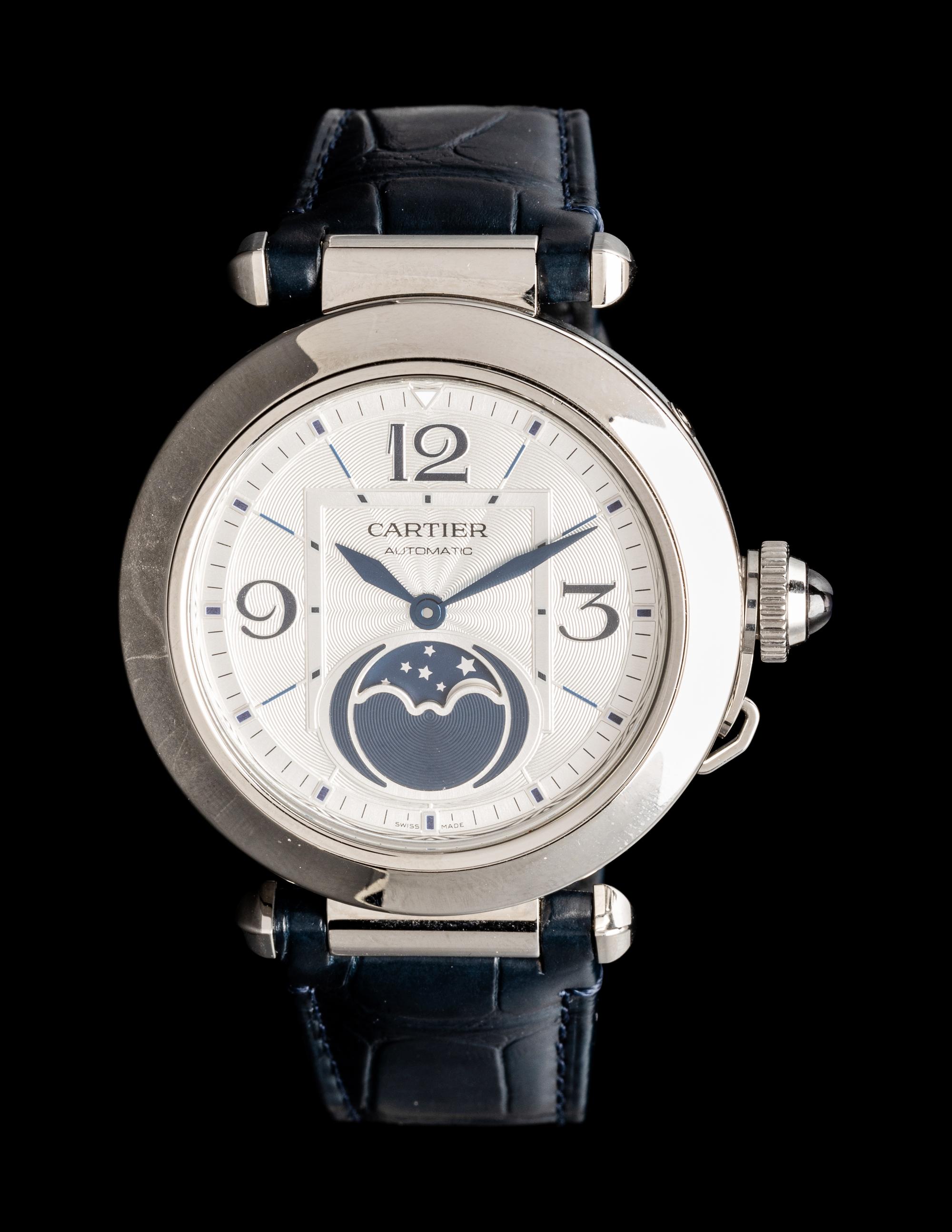CARTIER, REF. WSPA0030 STAINLESS STEEL 'PASHA' MOONPHASE WATCH