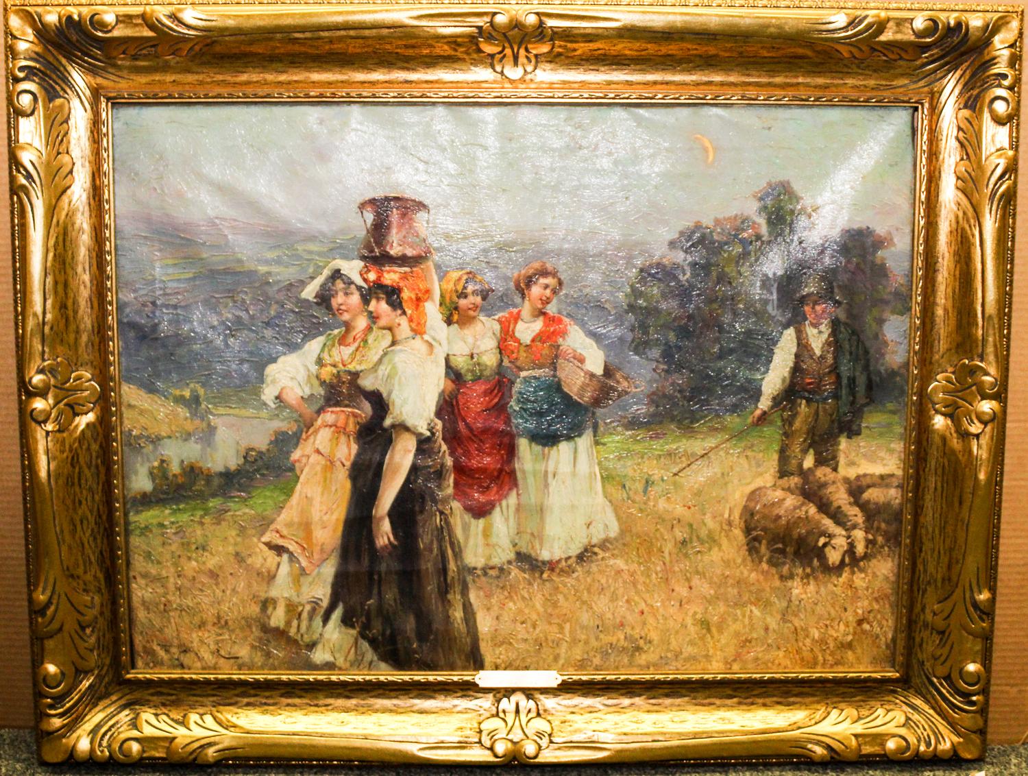 Rudolph Jelinek, (Czech, 1886–1950), Figures in a Landscape