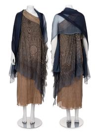 Zandra Rhodes Pleated Dress with Wrap, 1970s-80s
