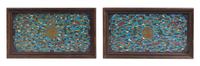A Pair of Chinese Cloisonne Plaques 18TH CENTURY Height overall 8 1/2 x width 15 inches. — 18TH CENTURY