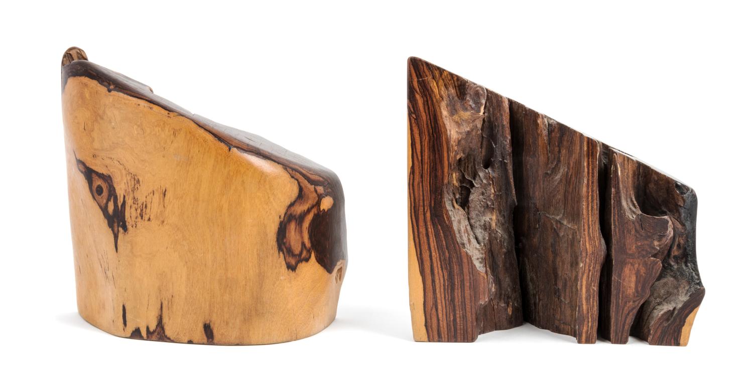 Don S. Shoemaker, (American/Mexican, 1920-1990), a pair of Cocobolo wood bookends