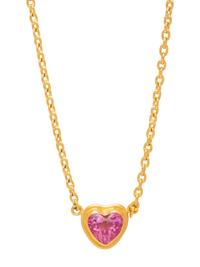 YOSSI HARARI, HIGH KARAT GOLD AND PINK TOURMALINE HEART NECKLACE