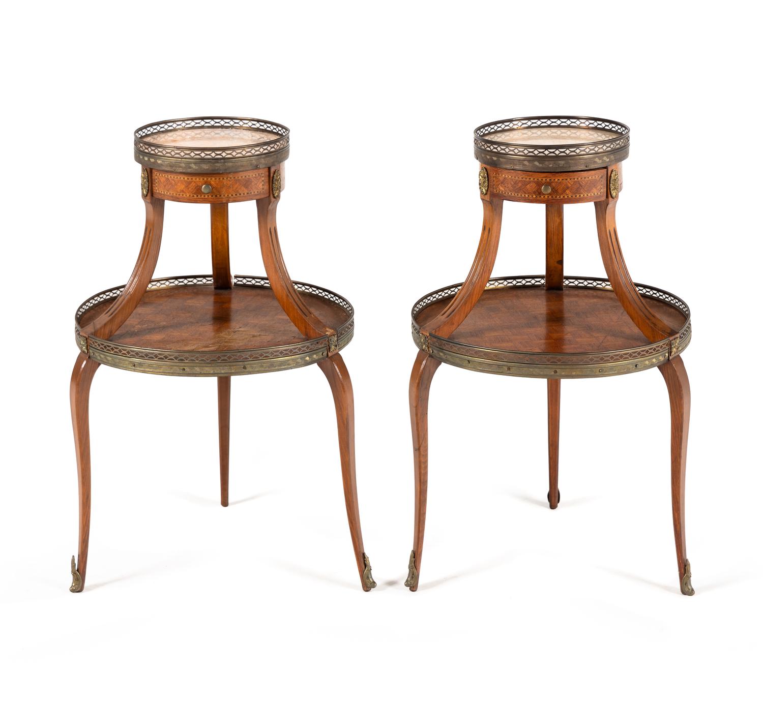 A Pair of Louis XVI Style Side Tables