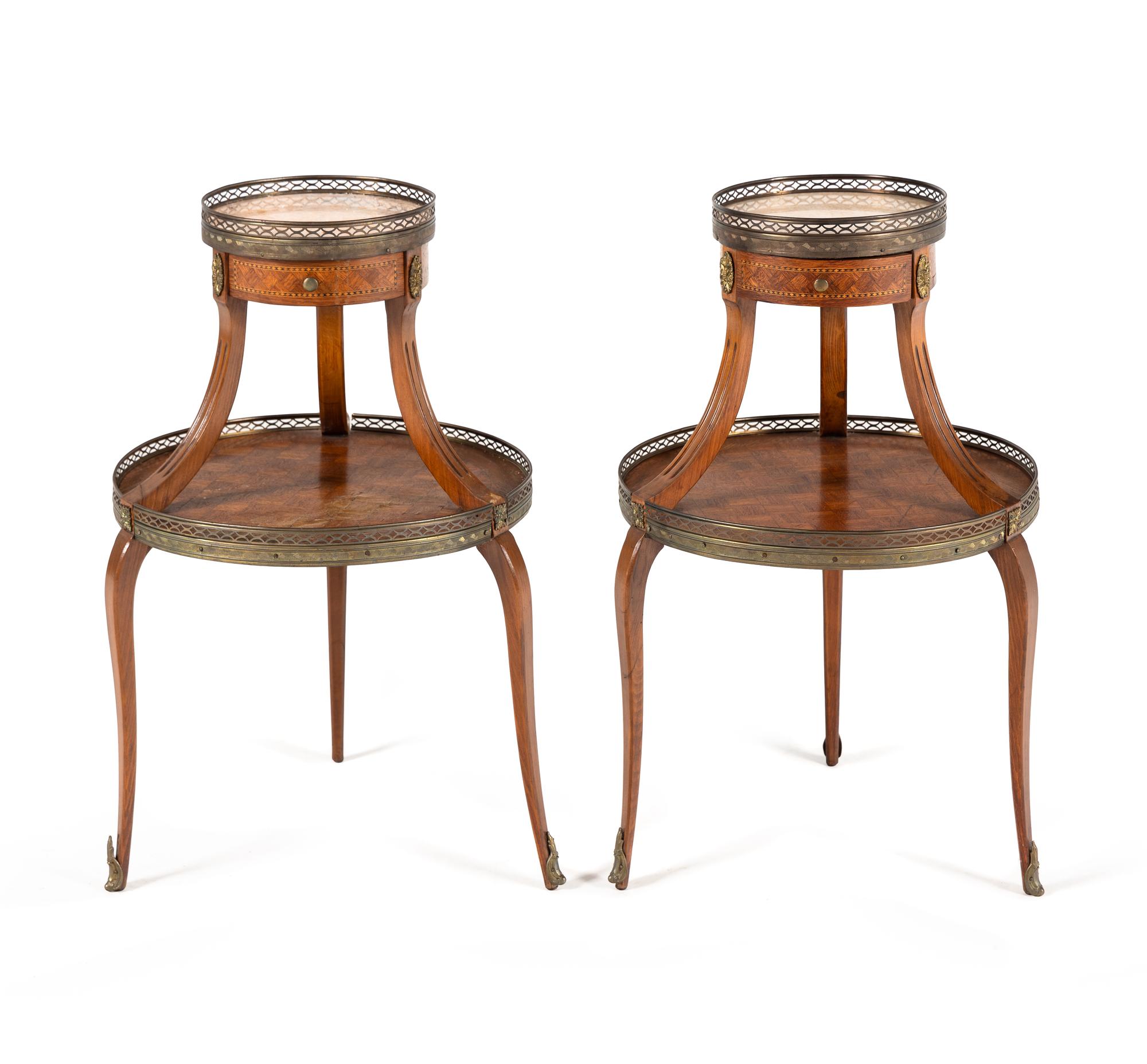 A Pair of Louis XVI Style Side Tables
