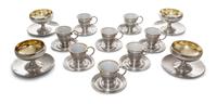 A Set of American Silver Table Articles, Webster Company, North Attleboro, MA, Early 20th Century, comprising four sherbets with underp