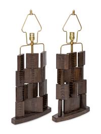 A Pair of R&Y Augousti Ostrich Leather Table Lamps