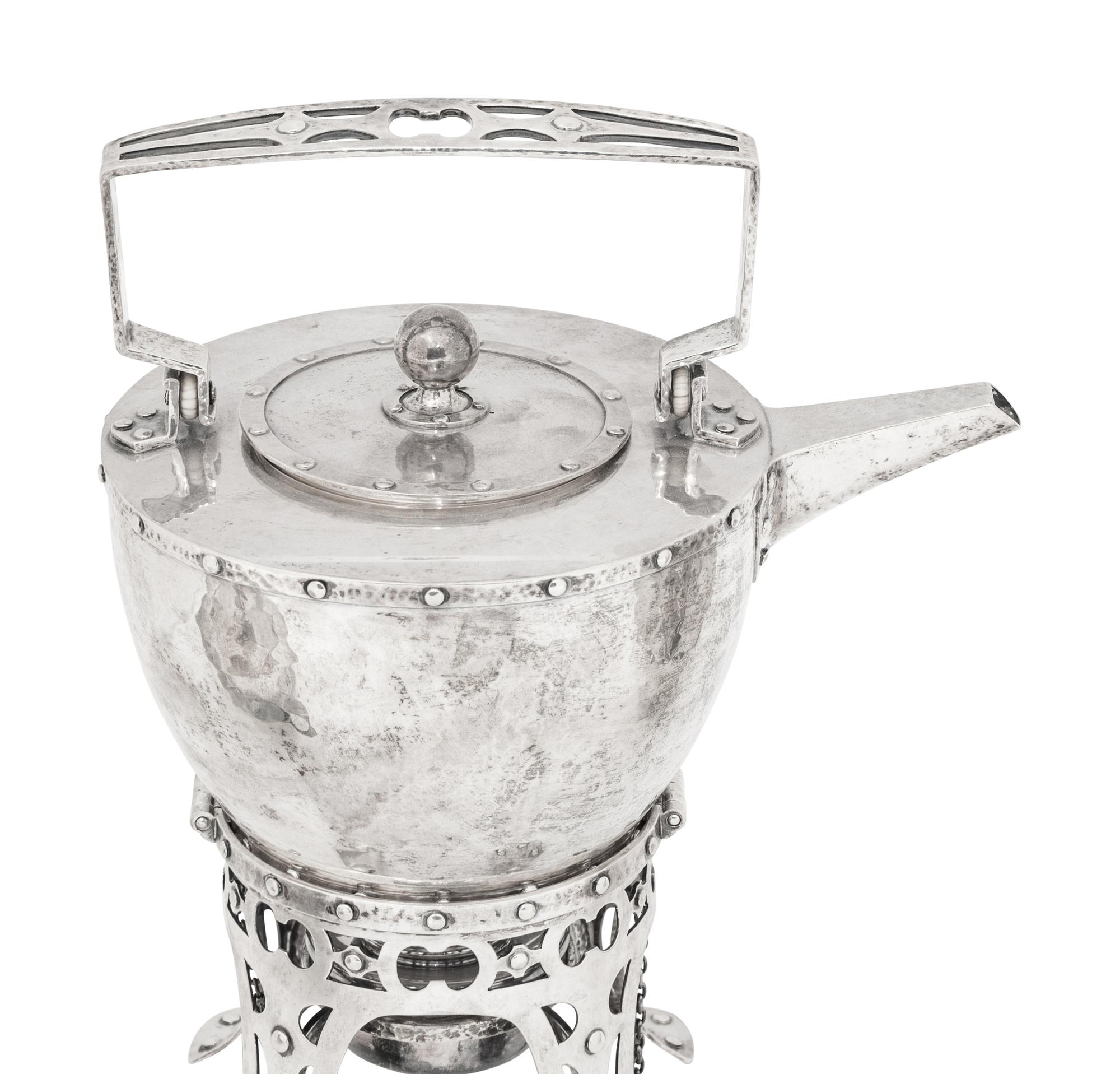 Arts and Crafts Silver Four-Piece Tea and Coffee Service