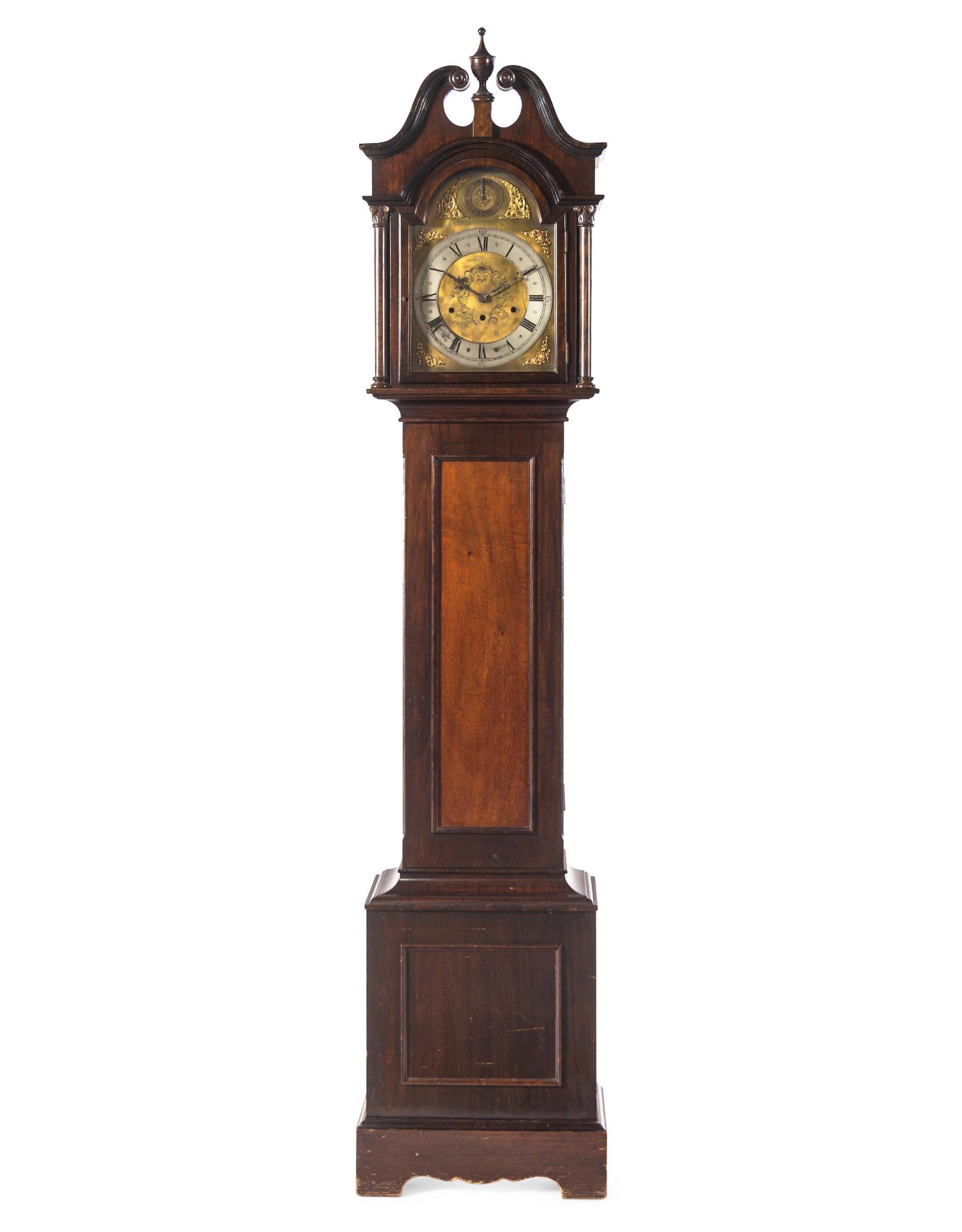 A George III Style Mahogany Tall Case Clock