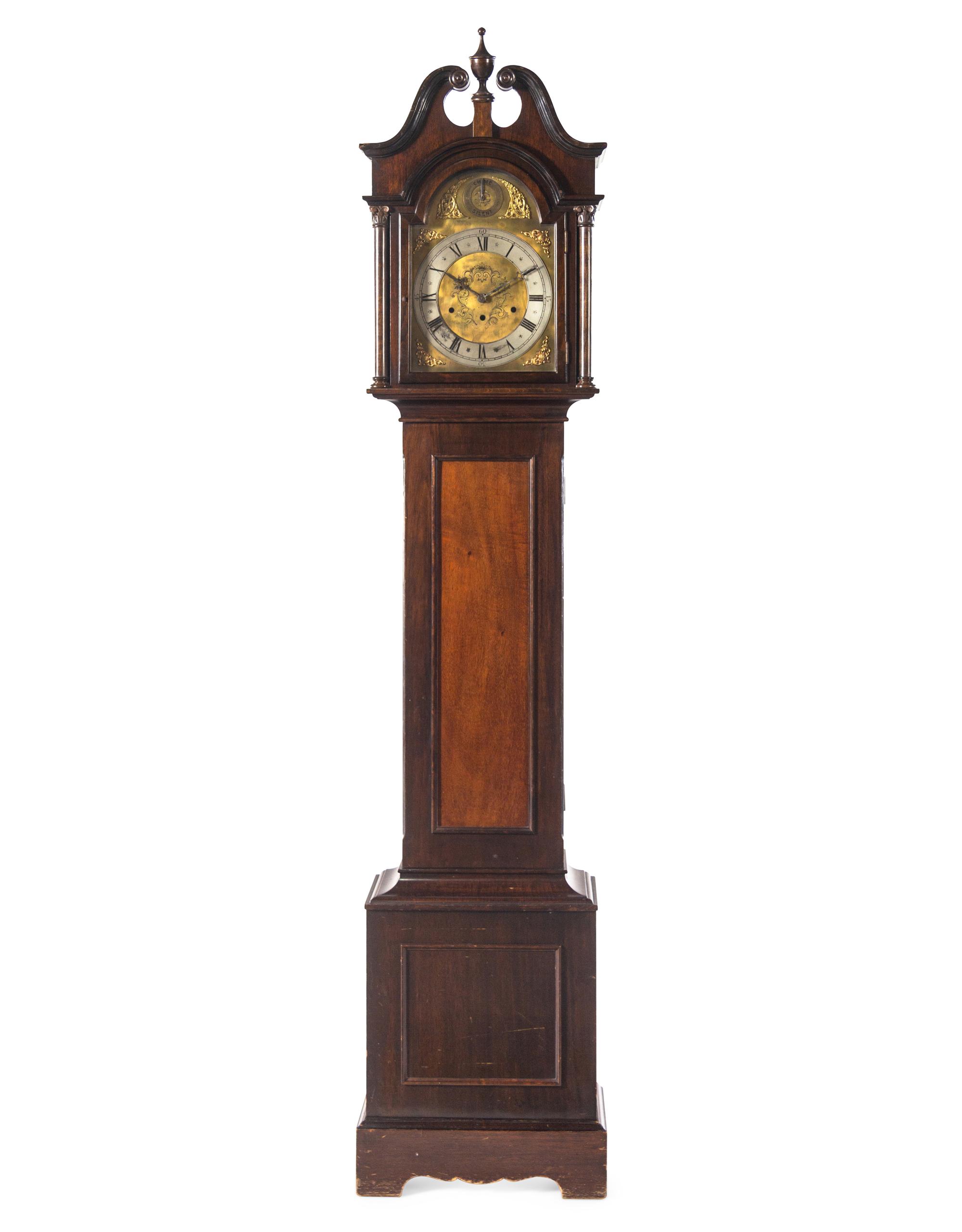 A George III Style Mahogany Tall Case Clock