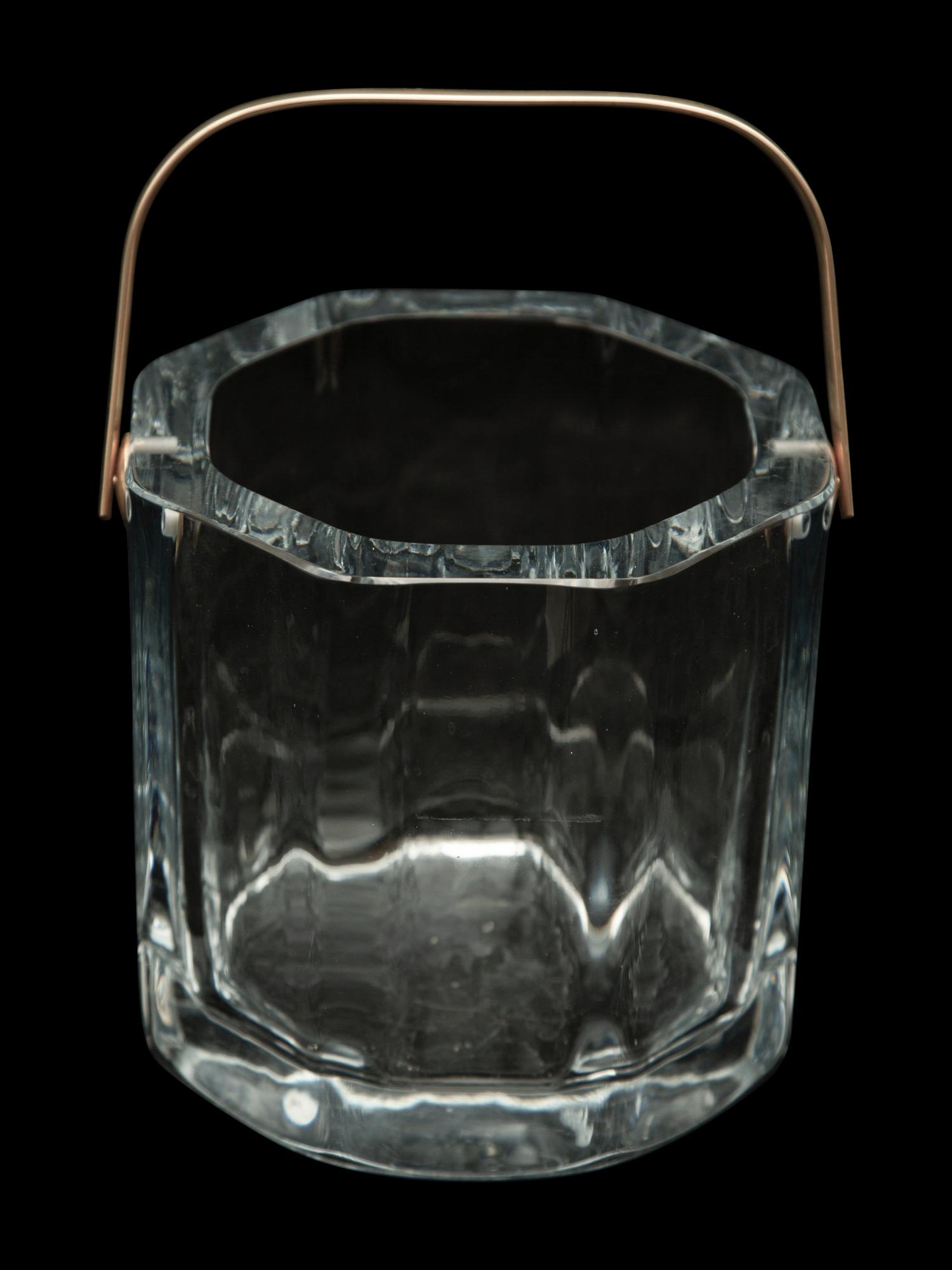 A Cartier Glass Ice Bucket by Strömbergshyttan, Sweden