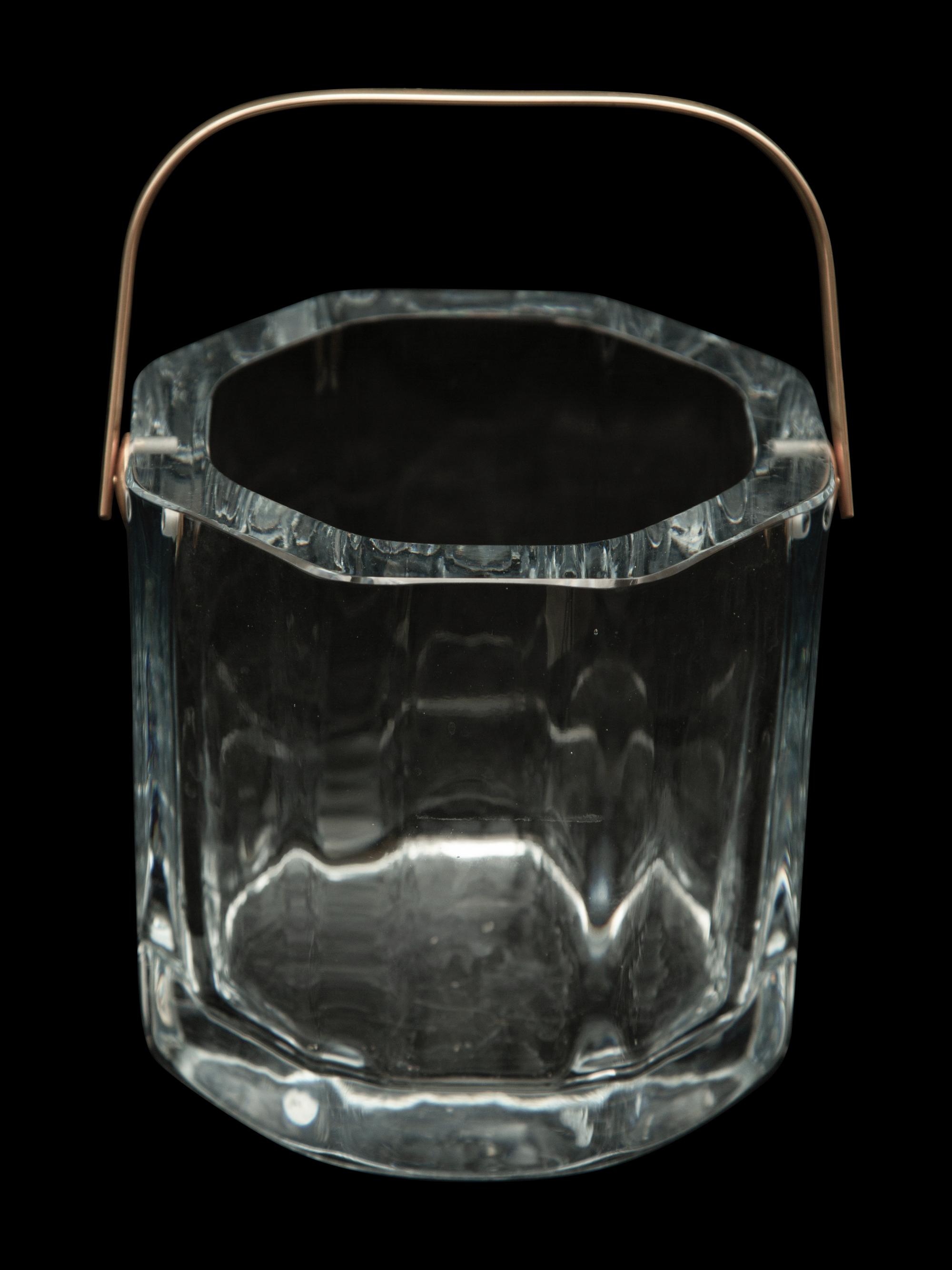 A Cartier Glass Ice Bucket by Strömbergshyttan, Sweden