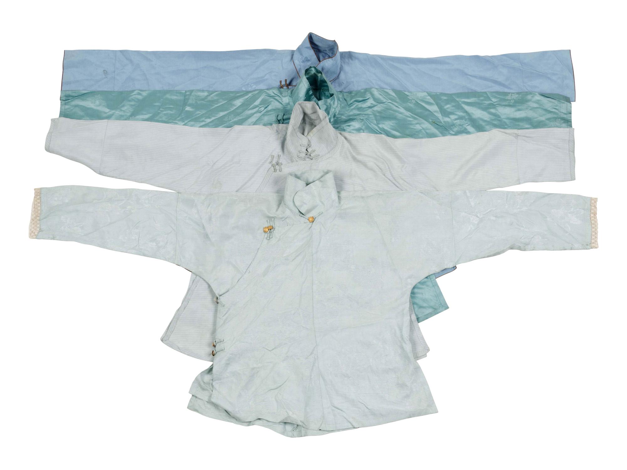 Four Chinese Monochrome Woven Lady's Jackets