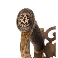 Non-Regulation Import Staff & Field Officers Sword Inscribed to Lt. Col. Andrew W. Raffen - 19th Illinois Infantry