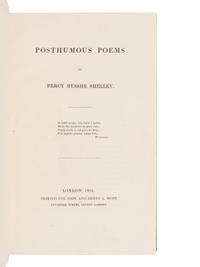 SHELLEY, Percy Bysshe (1792-1822). Posthumous Poems . London: John and Henry L. Hunt, 1824.