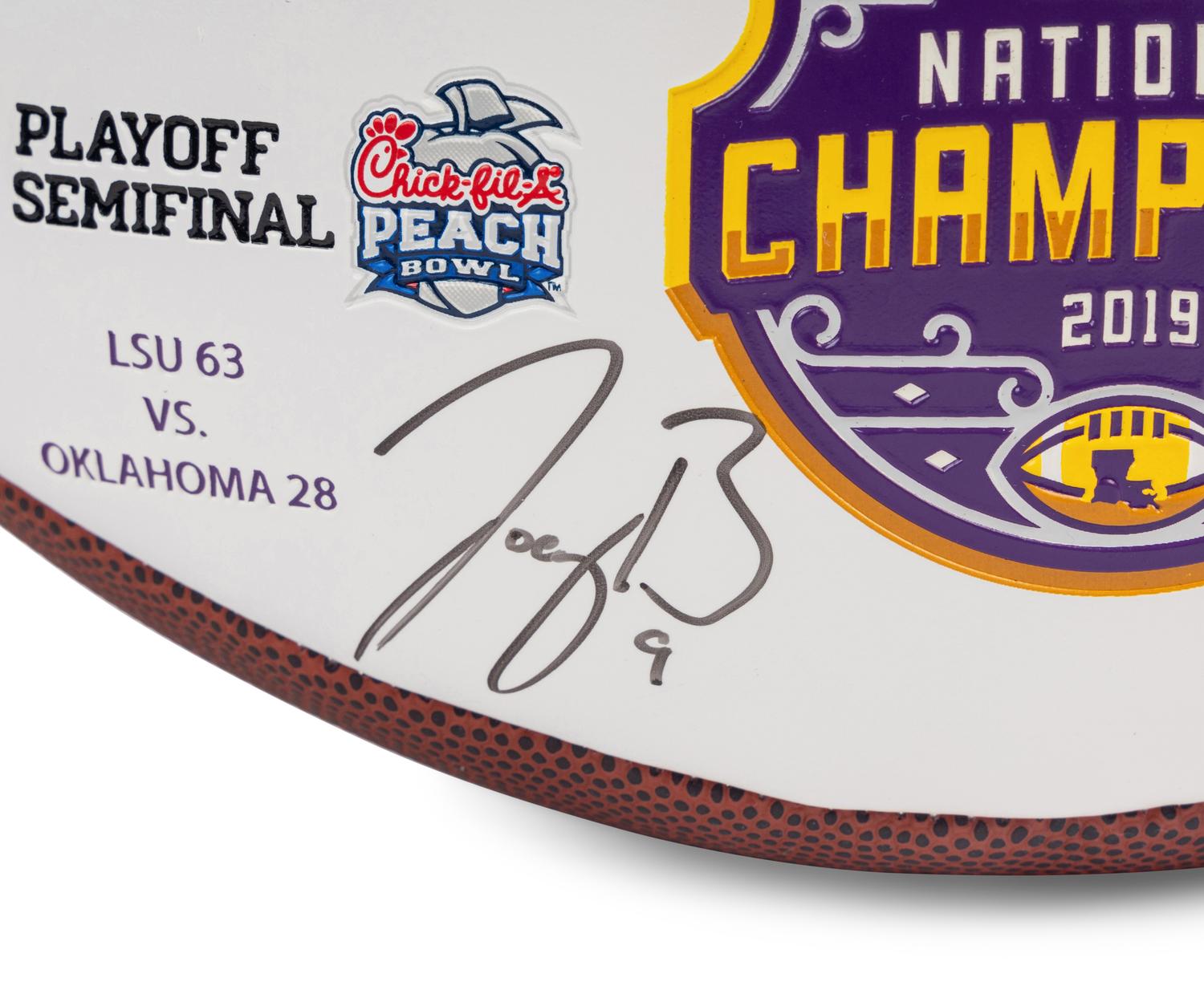 A Joe Burrow Signed Autograph LSU 2020 National Champions Football,