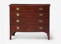 A Federal inlaid mahogany bowfront chest of drawers, circa 1800