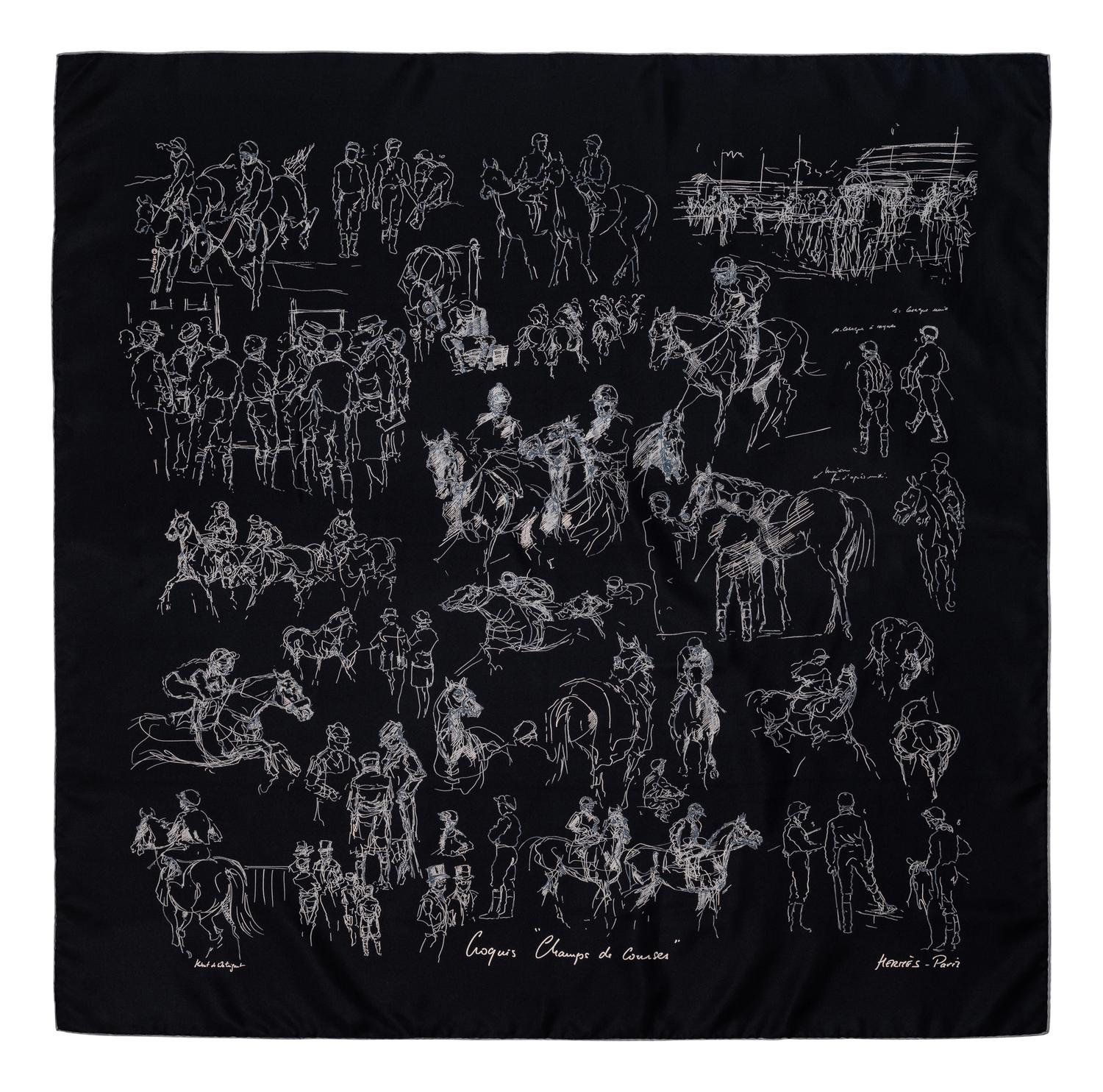 Three Hermès 90cm Silk Scarves