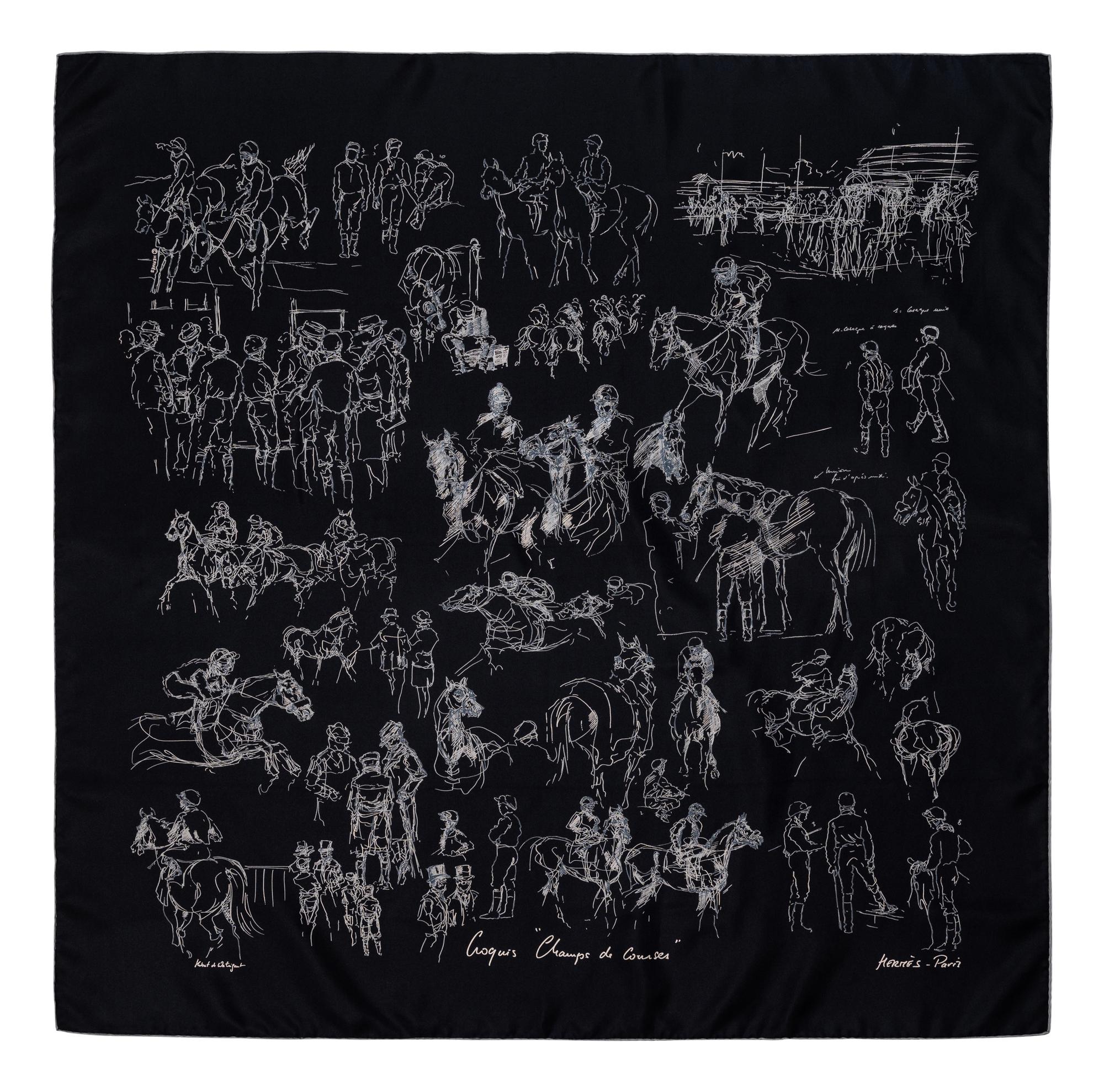 Three Hermès 90cm Silk Scarves