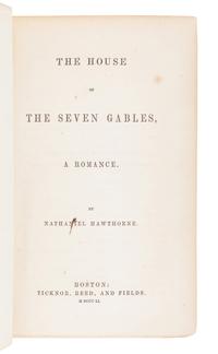 HAWTHORNE, Nathaniel (1804-1864). The Scarlet Letter, A Romance . Boston: Ticknor, Reed, and Fields, 1850.