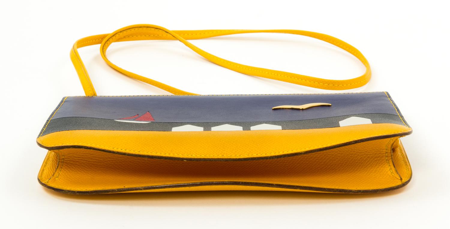 An Hermès Yellow Sac à Malice Bag, 9" x 5.5" x 2"; Strap drop: 17".
