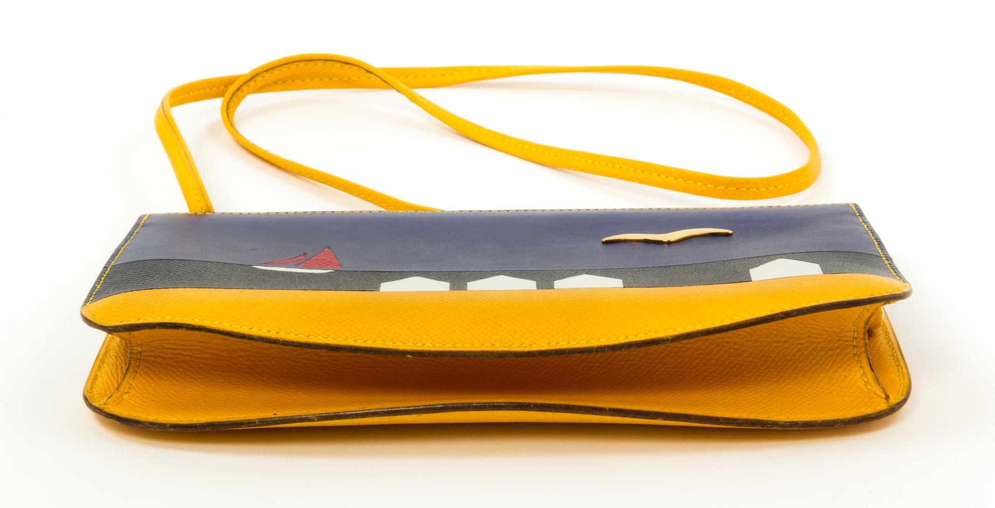 An Hermès Yellow Sac à Malice Bag, 9" x 5.5" x 2"; Strap drop: 17".